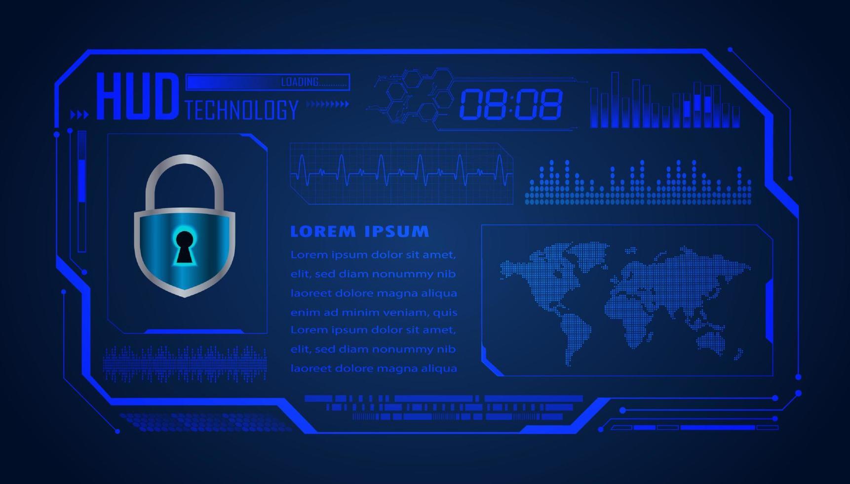 Modern HUD Technology Background vector