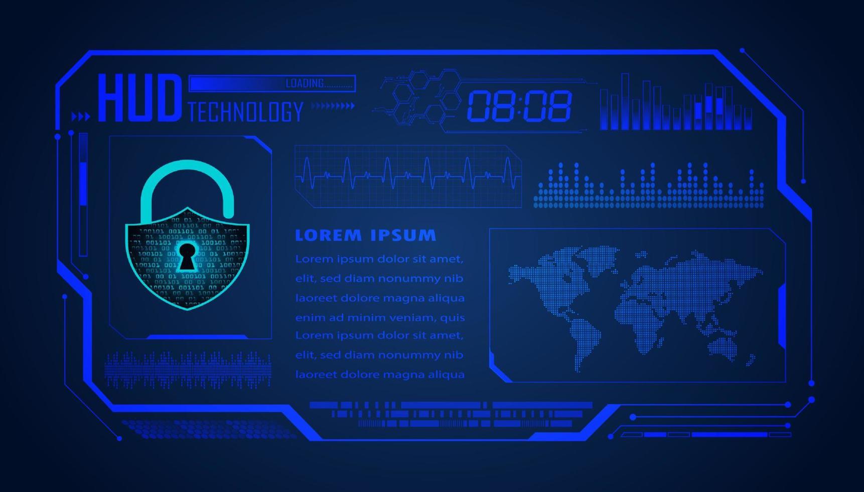 Modern HUD Technology Background vector