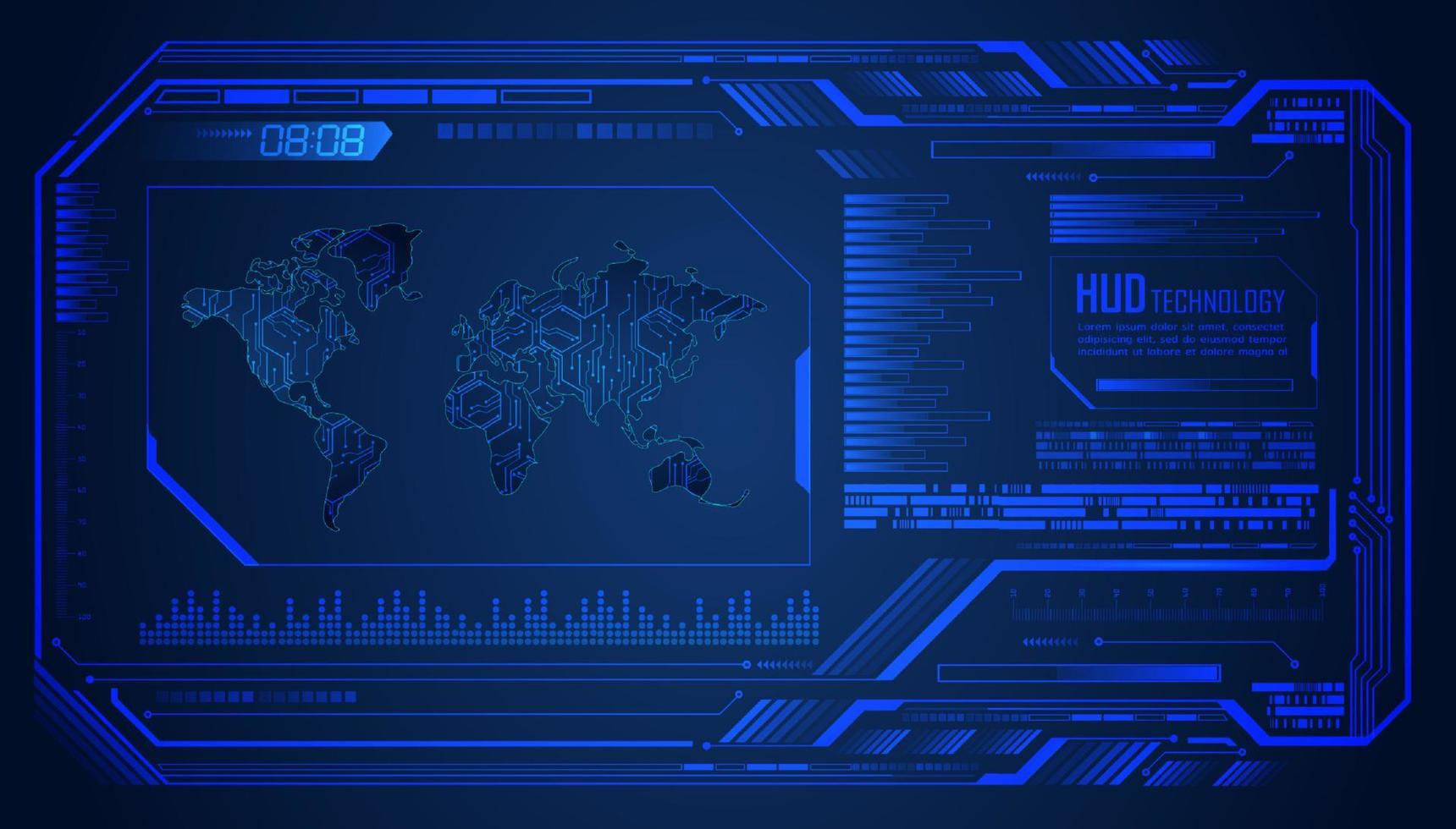 Modern HUD Technology Background vector