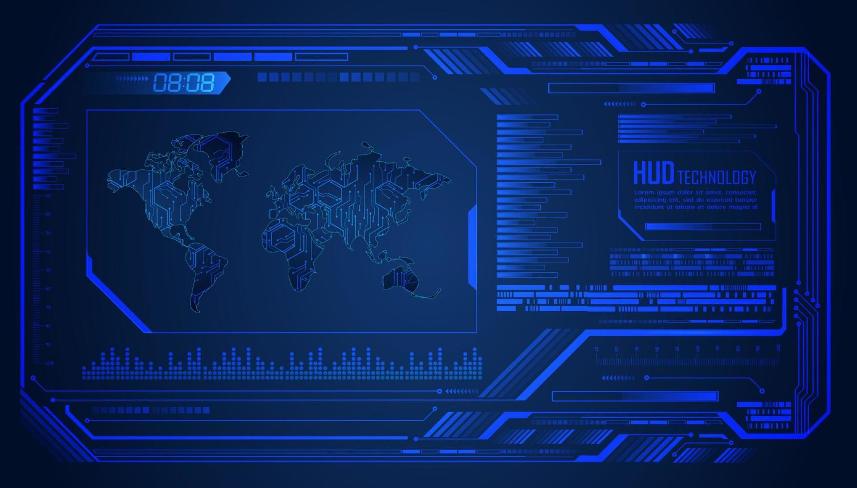 fondo moderno de tecnología hud vector