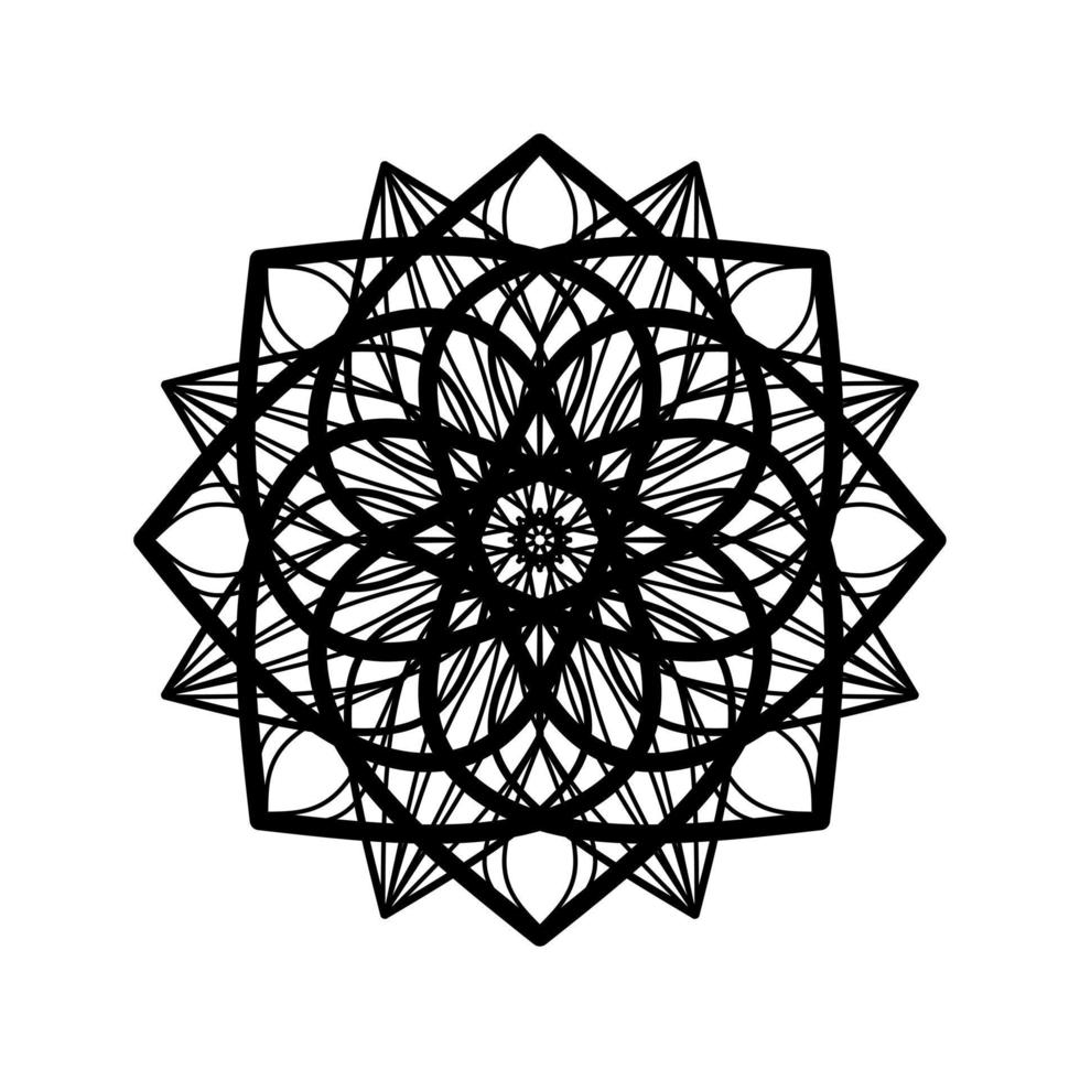 ilustración de vector de patrón de mandala floral. mandala patrón redondo. fondos redondos para tarjetas de felicitación, invitación, plantilla de tatuaje, estilo de negocios, tarjetas u otros. ilustración vectorial