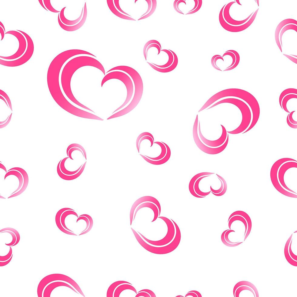 diseño moderno del ejemplo del modelo inconsútil de los corazones rosados vector