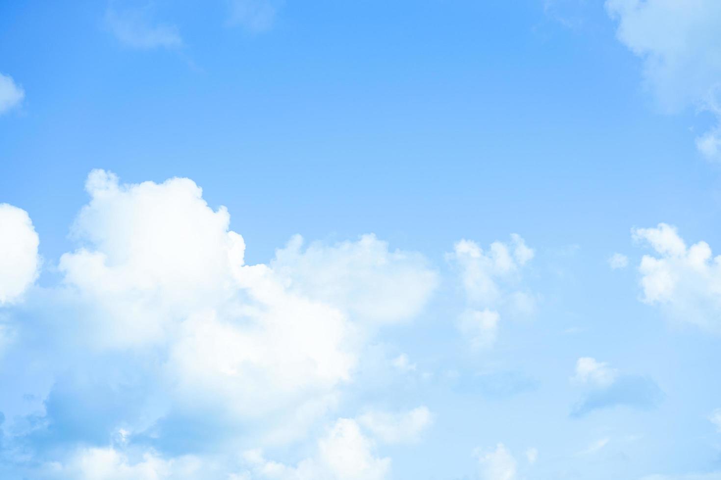 Fresh air with blue sky and clouds background with copy space for wallpaper or banner photo