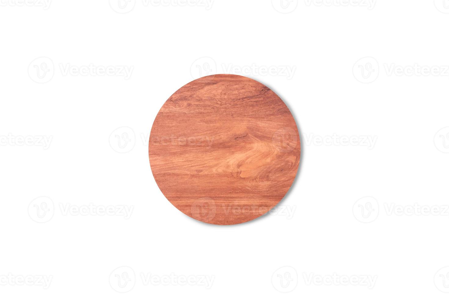 Wooden cutting board  mock up isolated on white background with clipping path for work or design photo