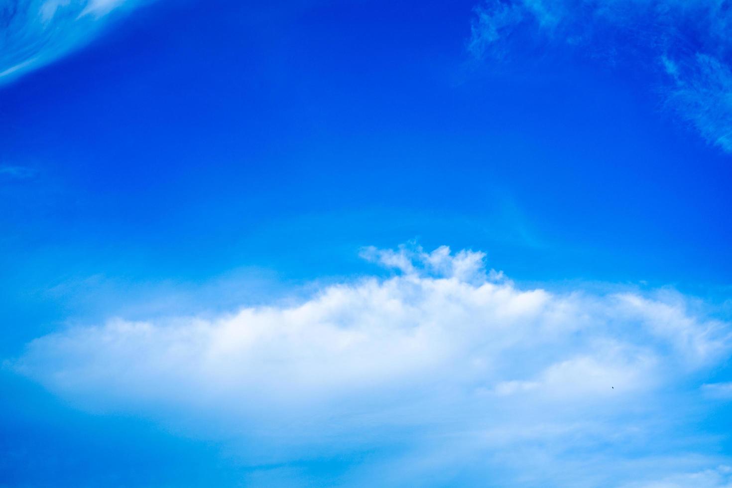 Beautiful White clouds on blue sky with copy space for banner or wallpaper background. freedom concept photo