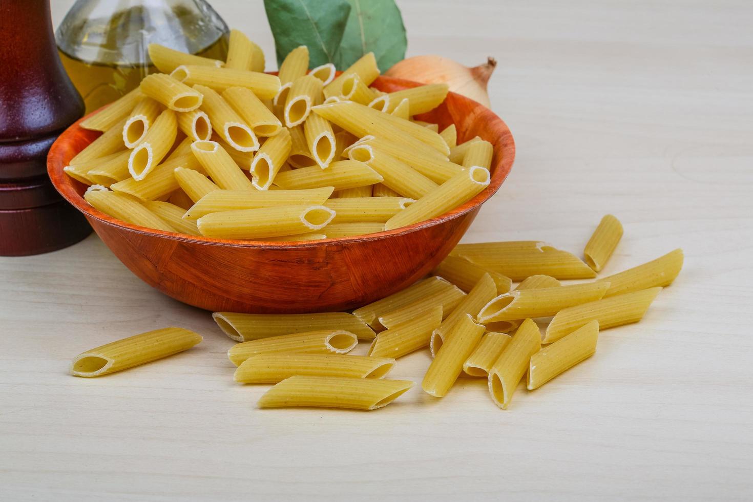 Raw penne view photo