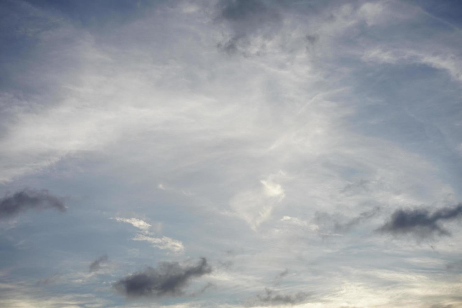 The emptiness and freedom of the blue sky and clouds with copy space for banner or wallpaper background photo