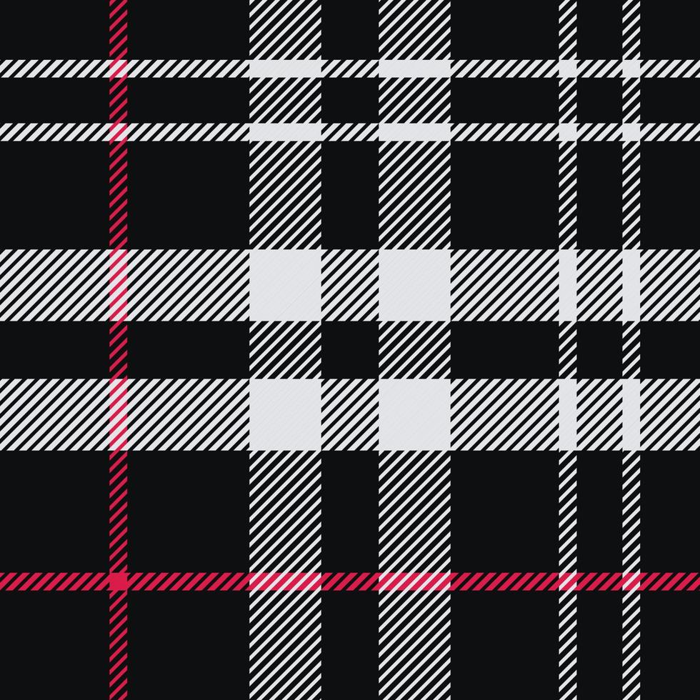 white, red and black background of plaid pattern vector graphic. Texture for shirt, clothes, dresses and other textile