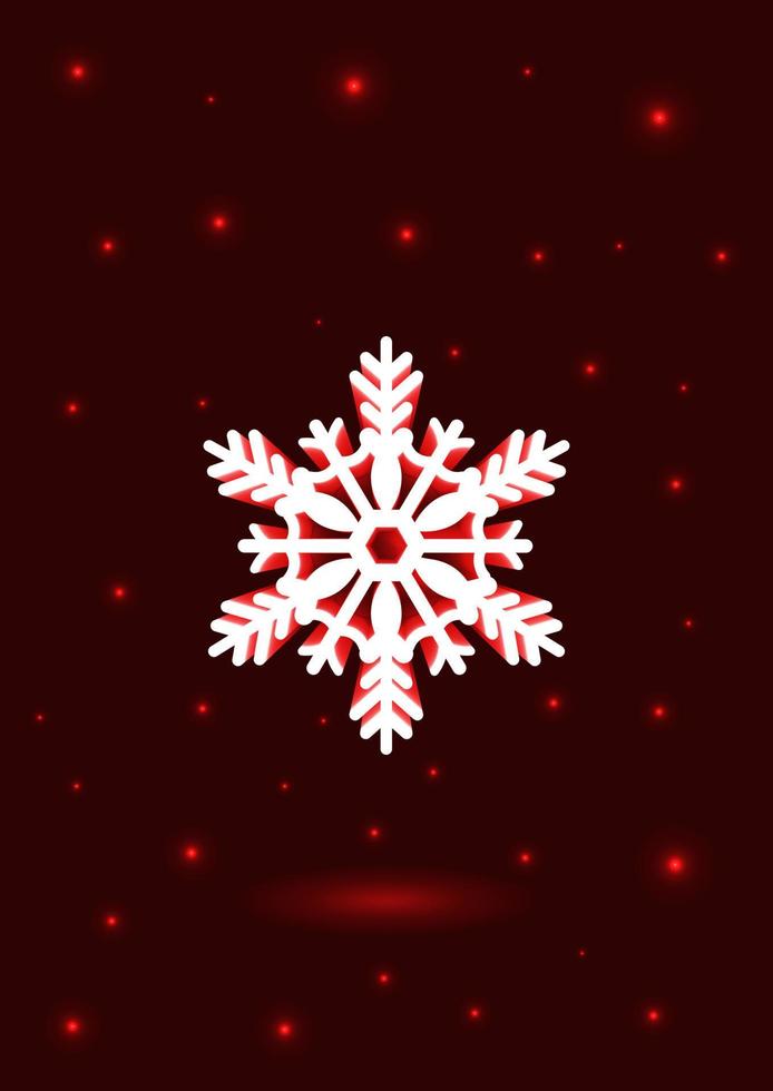 Neon Snowflake Abstract Background vector
