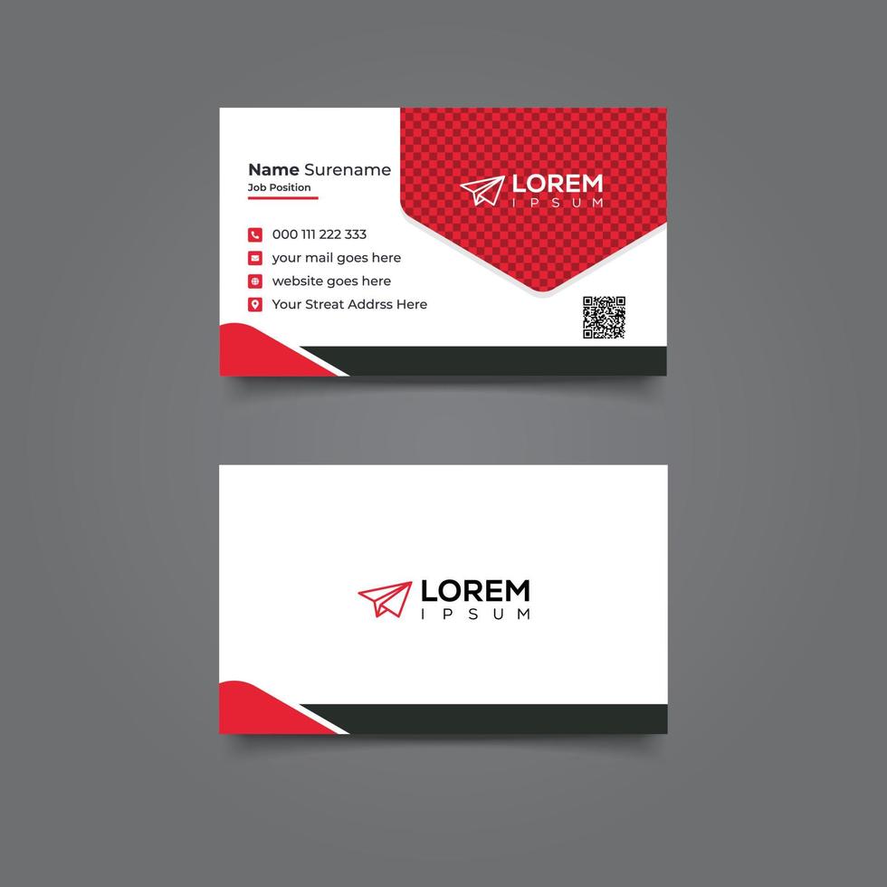 Creative professional business card design vector template