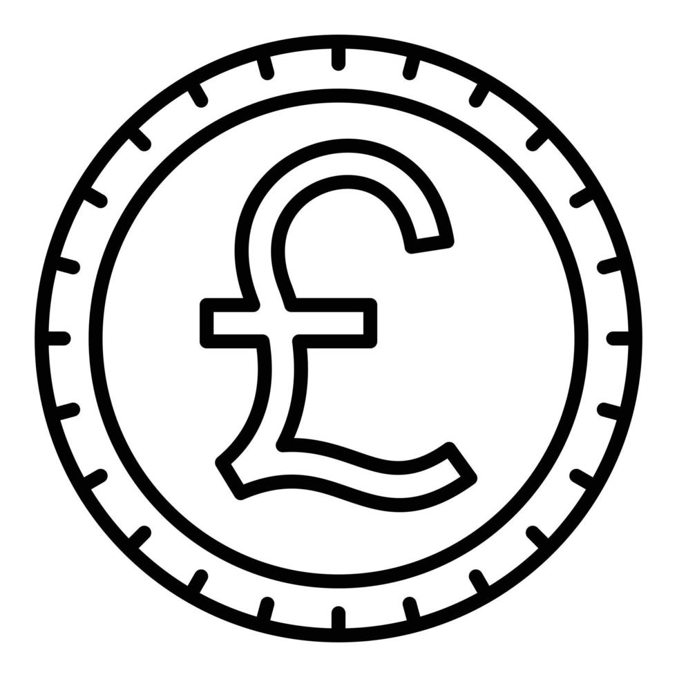 British Pound Icon Style vector