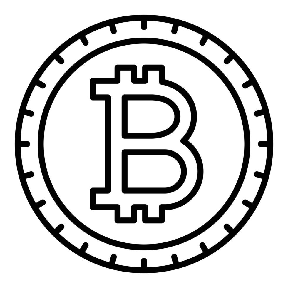 Bitcoin Icon Style vector