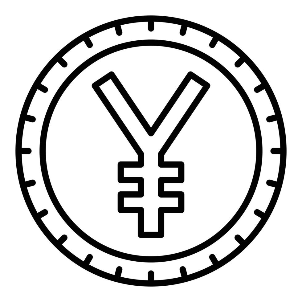 Chinese Yuan Icon Style vector