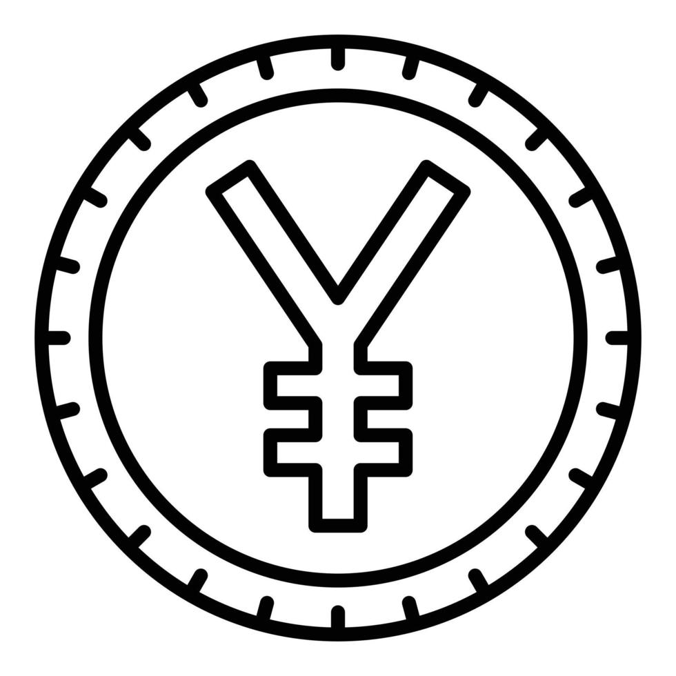 Chinese Yuan Icon Style vector