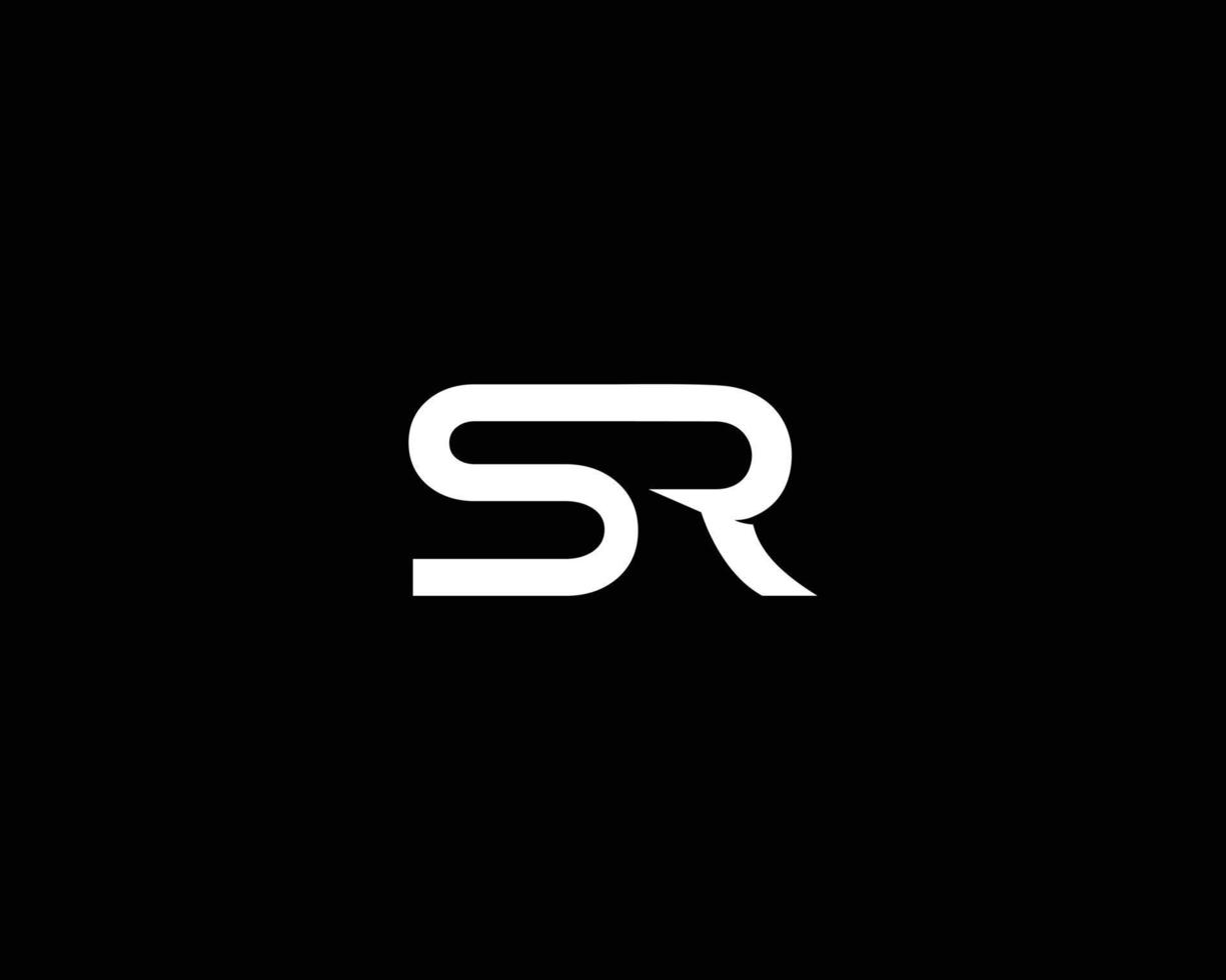 Simple Typography Modern Letter SR Logo Design Vector Template.
