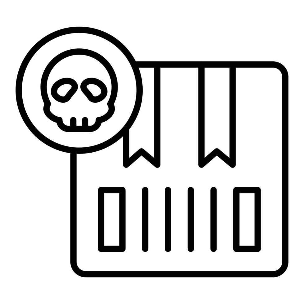 estilo de icono de existencias muertas vector