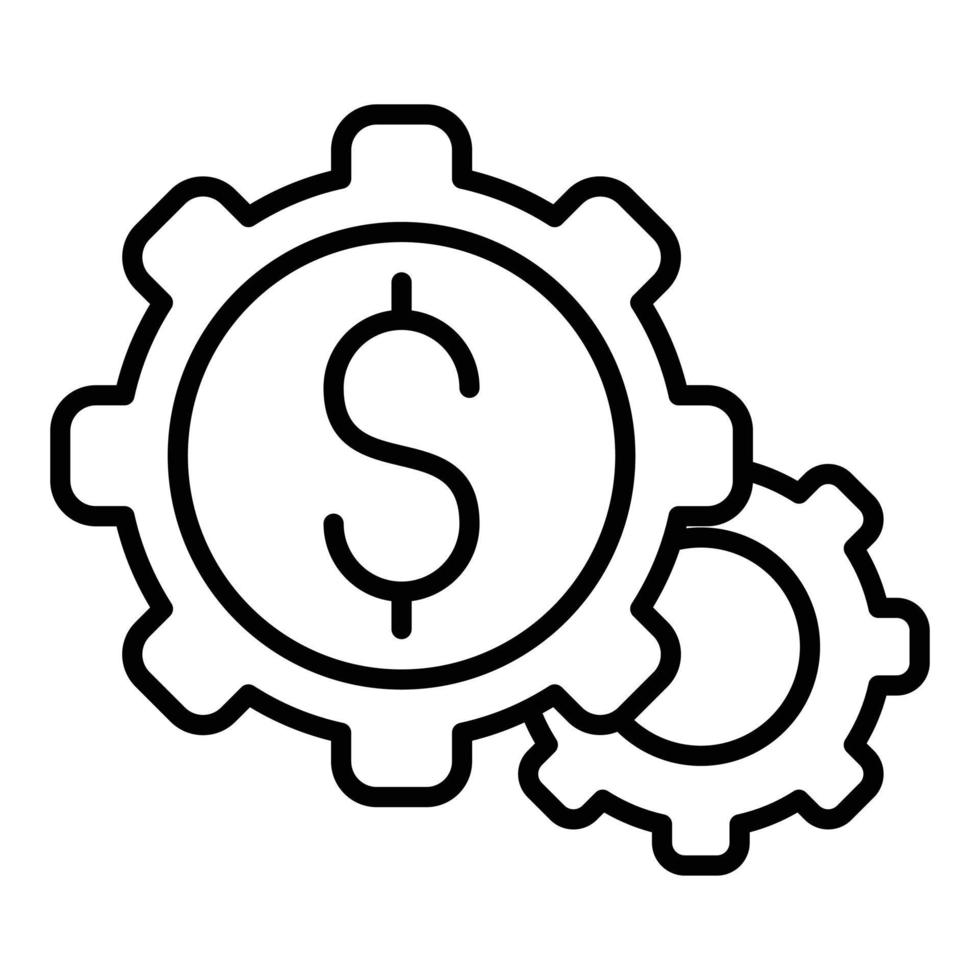 Cost Management Icon Style vector