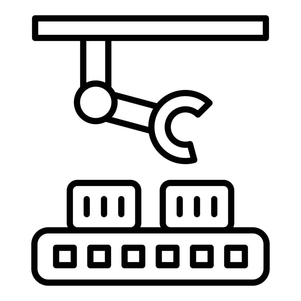 Industrial Robot Icon Style vector