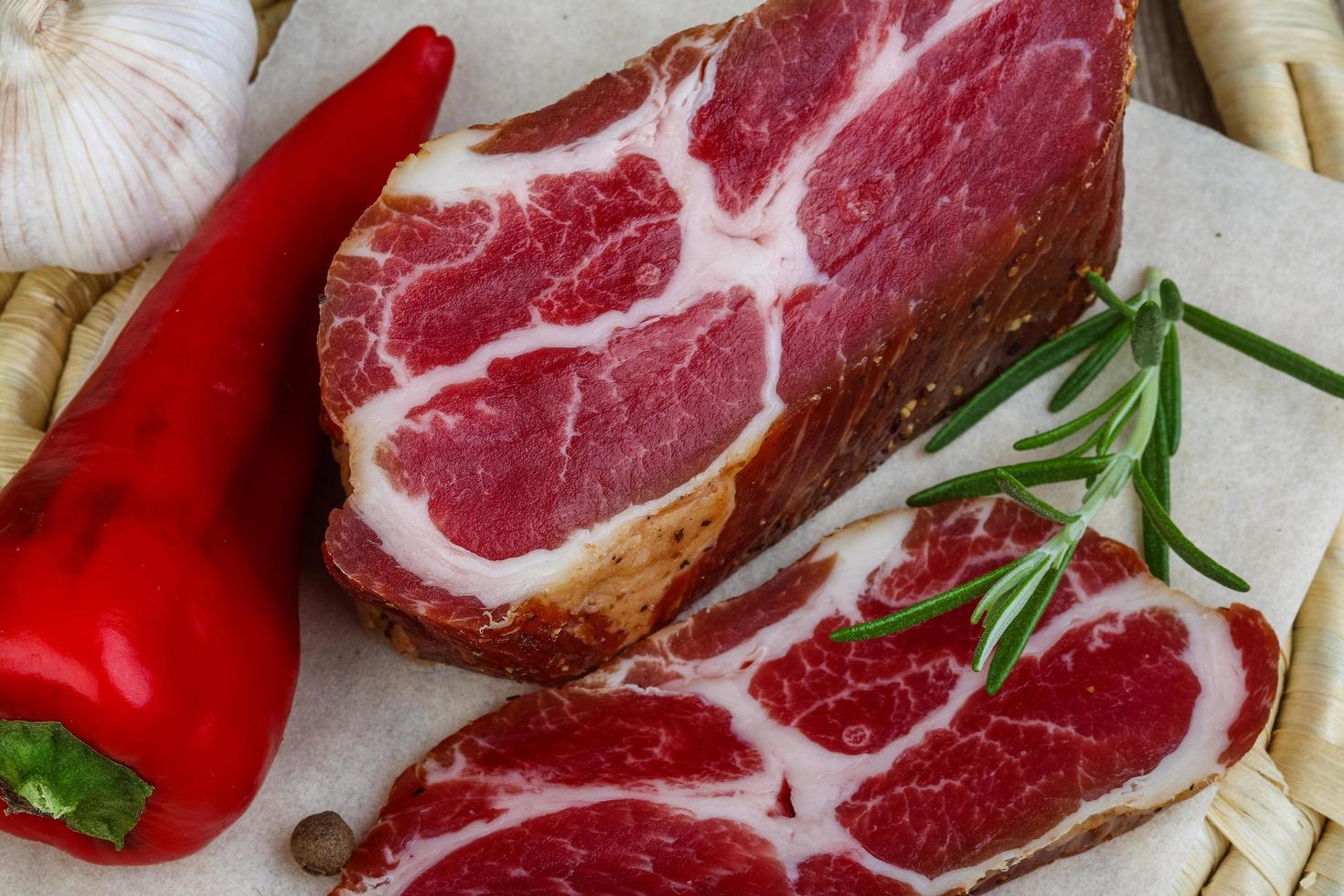 Chuck steak dish view photo