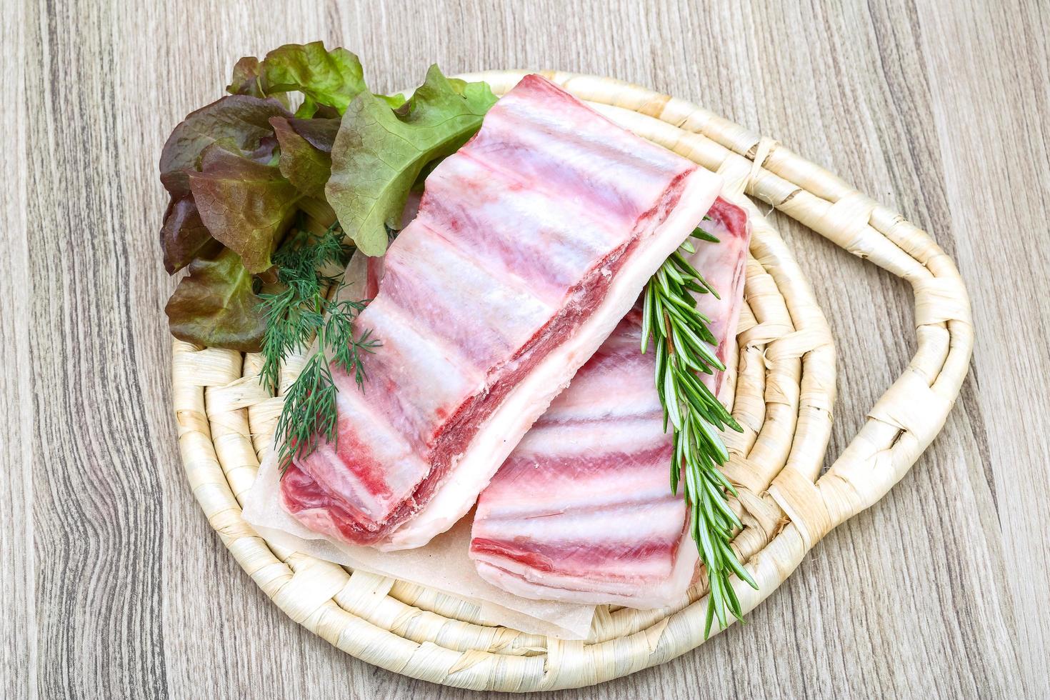 Lamb rib dish view photo