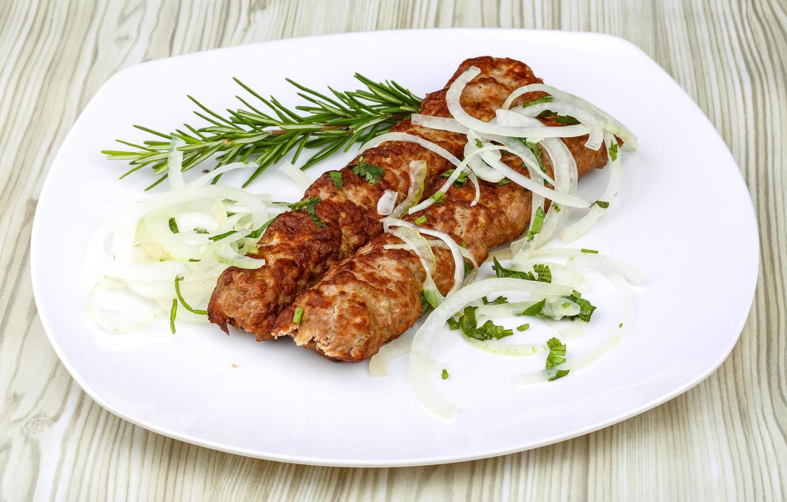 Kebab dish view photo
