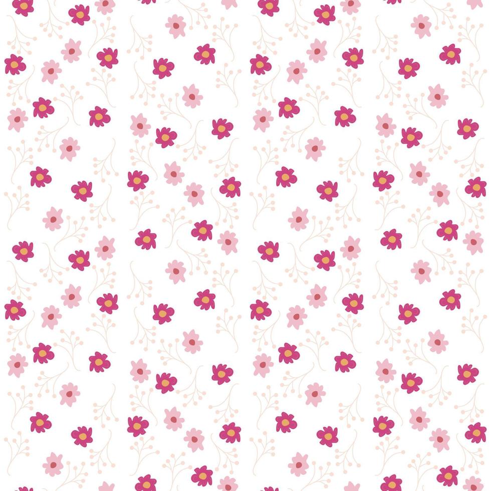 Bright Floral Seamless Vector Pattern