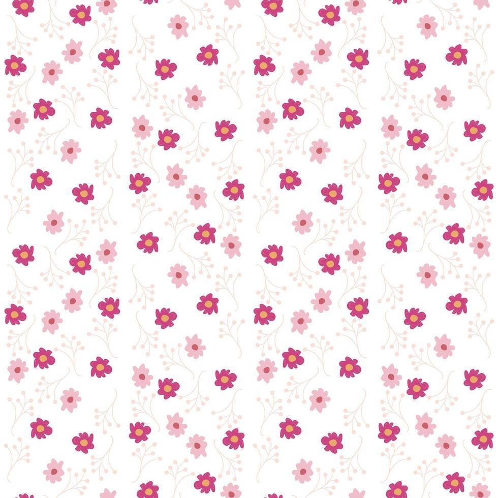 Bright Floral Seamless Vector Pattern