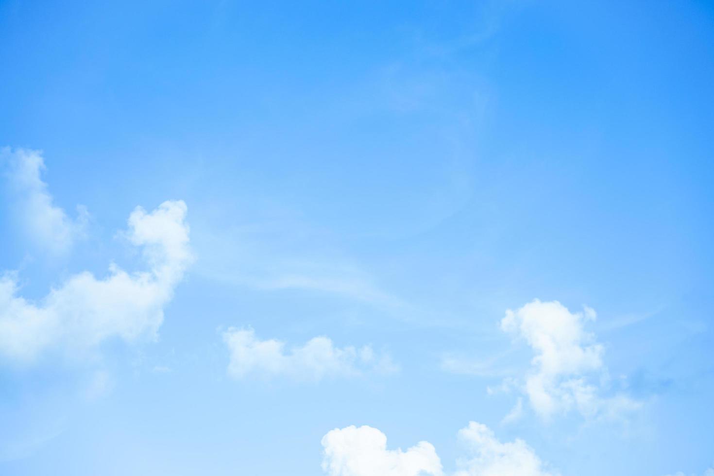 view of wonderful bue sky and clouds background with copy space for wallpaper or banner photo