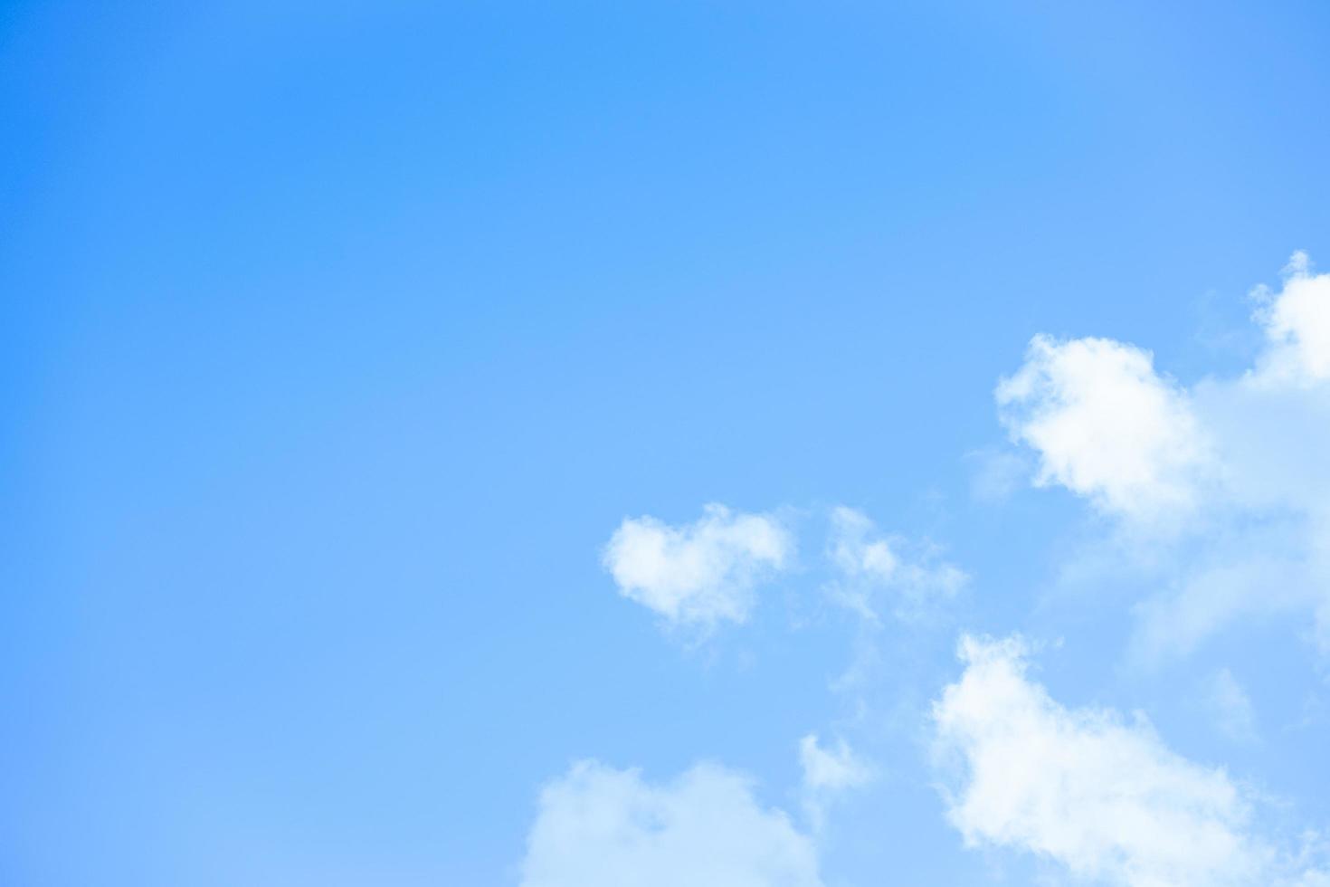 view of wonderful bue sky and clouds background with copy space for wallpaper or banner photo