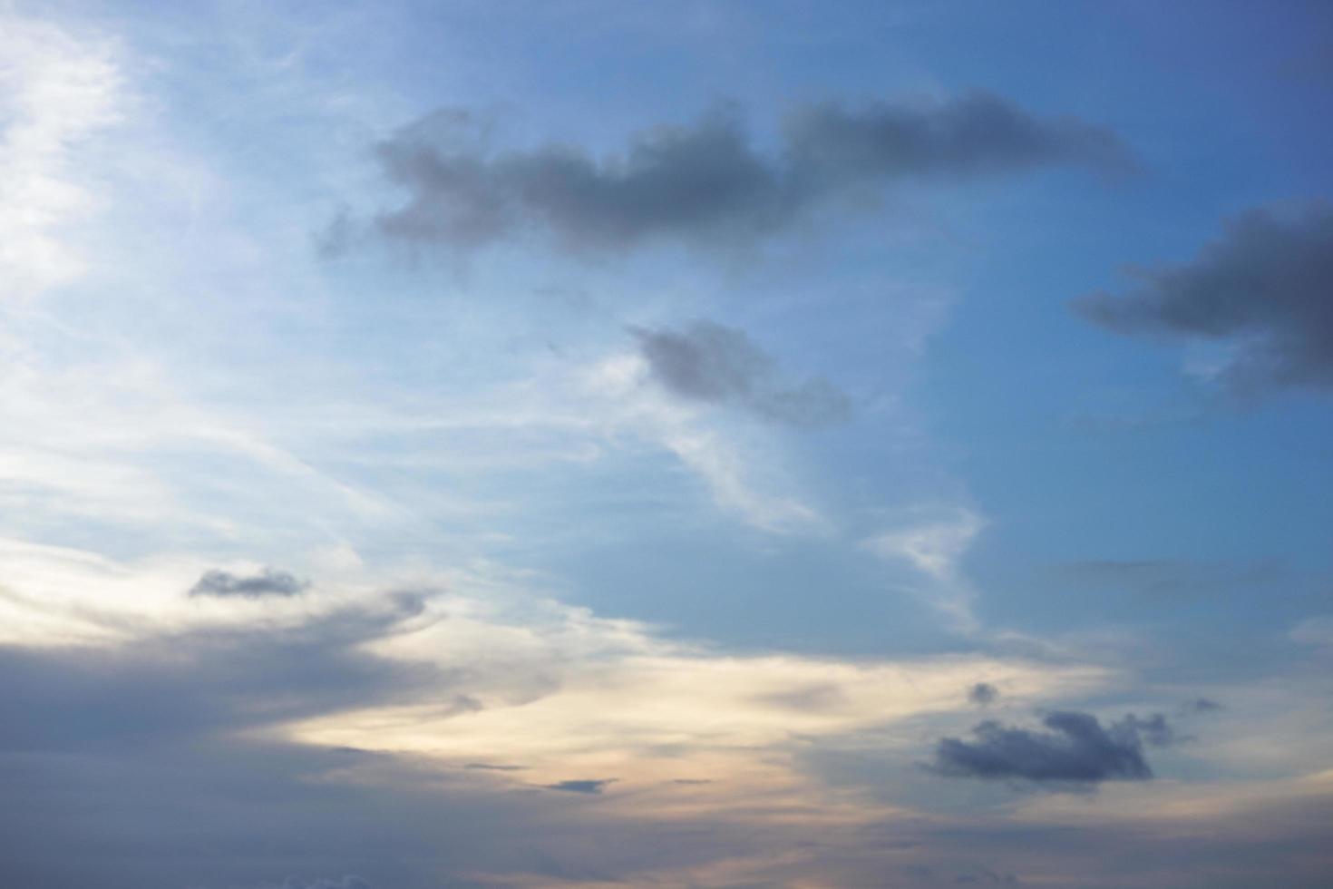 The sky was gloomy, covered with clouds and the air was cool. copy space for banner or wallpaper background photo
