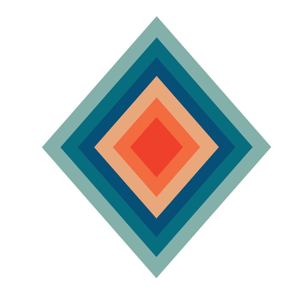 Rhombus vector illustration in retro style