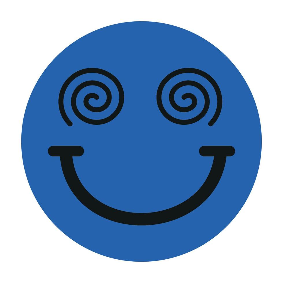 Funny groovy emoji. Vector icon