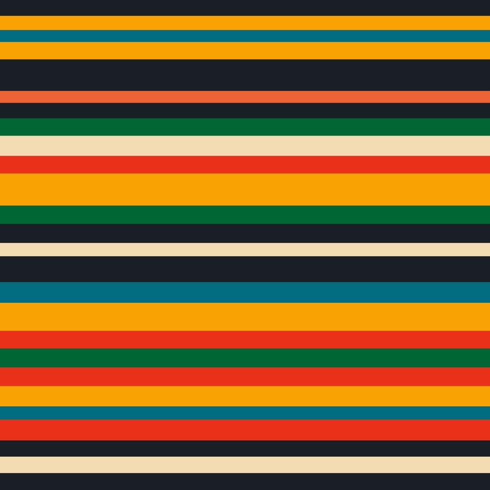 Retro pattern with multi-colored stripes vector