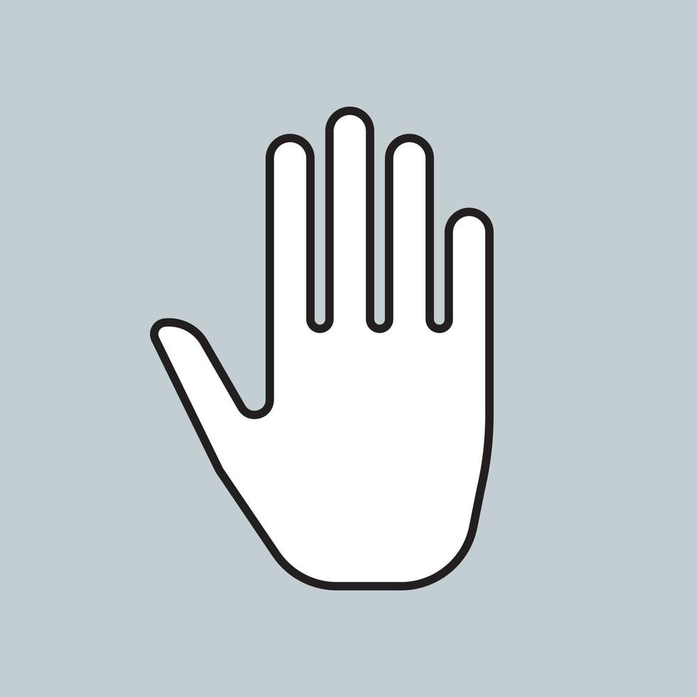 Male hand icon for web and mobile design. Vector illustration.