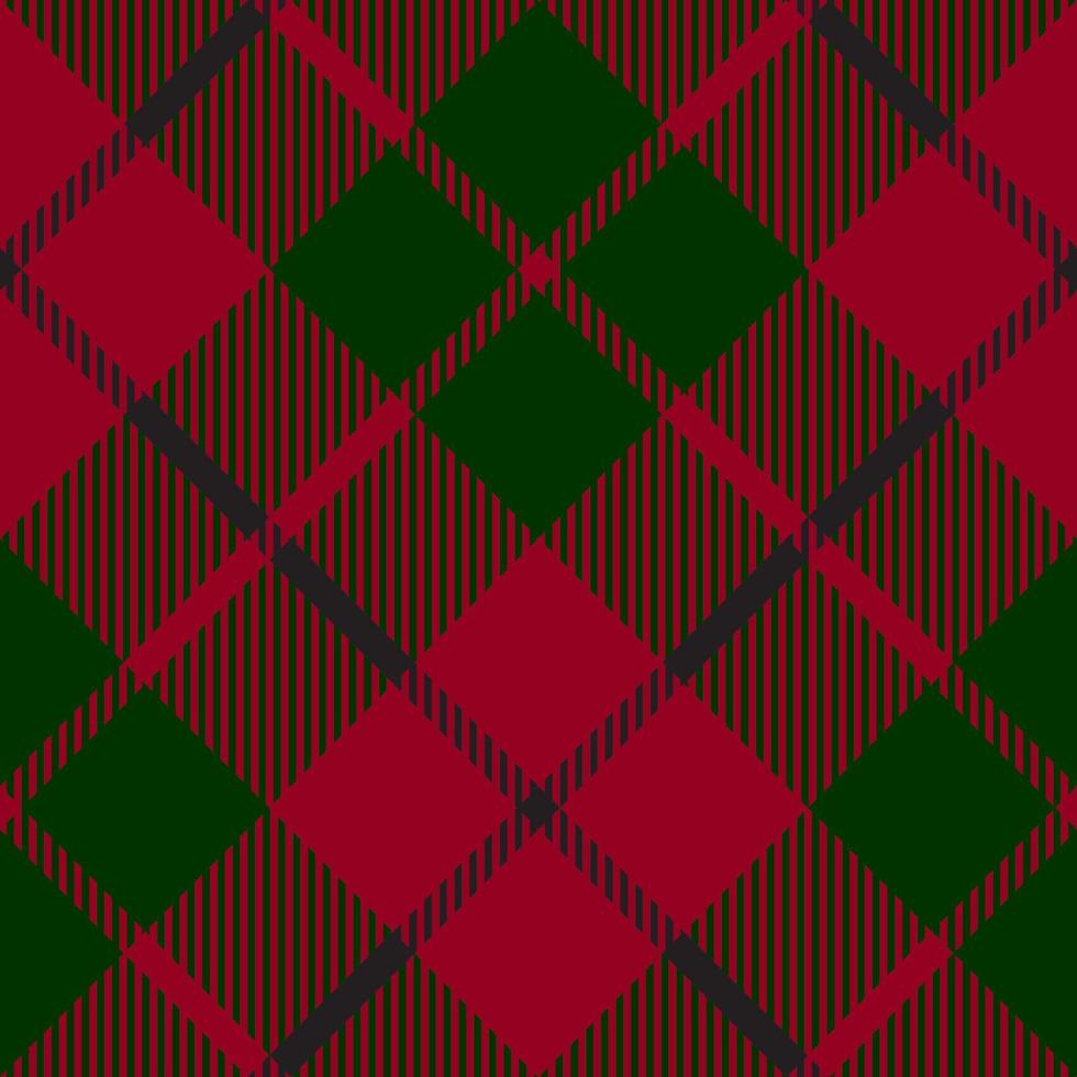 Green red check plaid texture seamless pattern vector