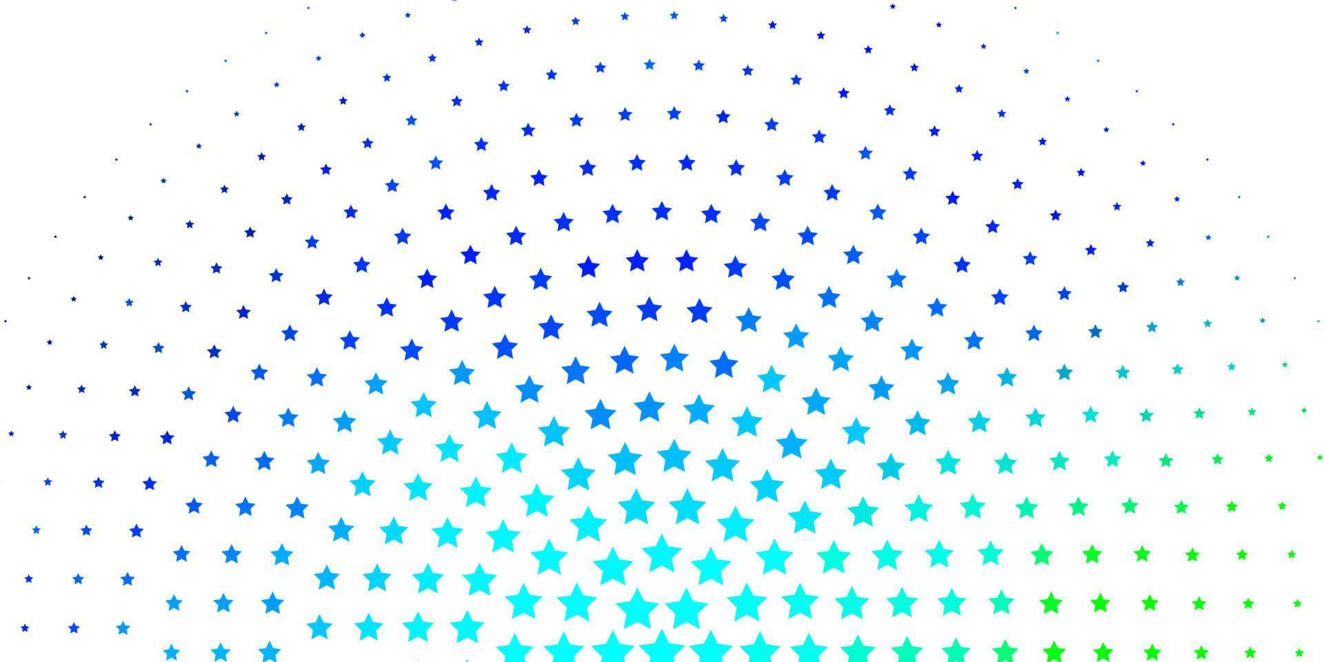 Light Blue, Green vector pattern with abstract stars.