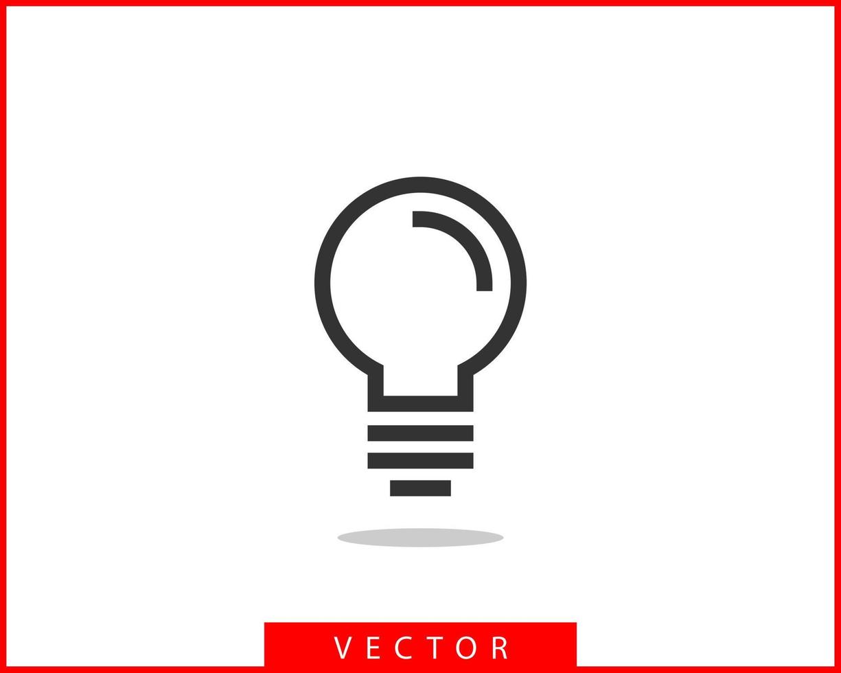 Light bulb icon vector. Llightbulb idea logo concept. Lamp electricity icons web design element. Led lights isolated silhouette. vector