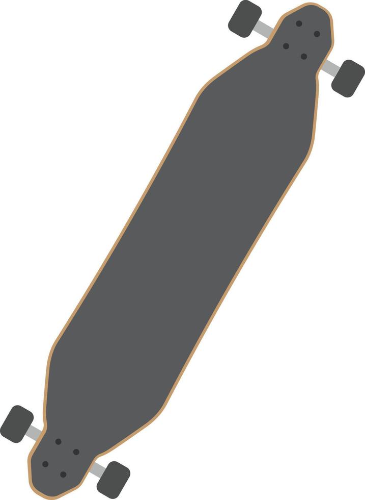 Vector long board skateboard