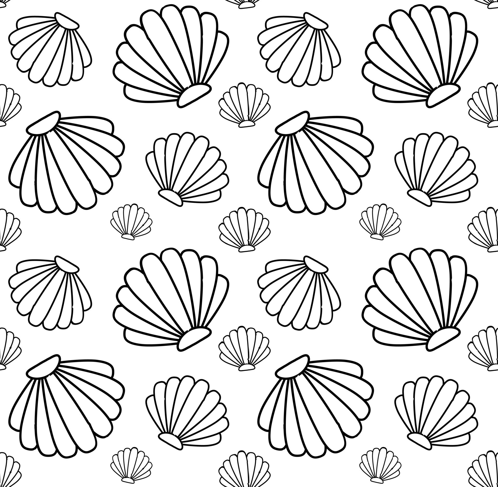 Vector seamless pattern of shell 12880478 Vector Art at Vecteezy