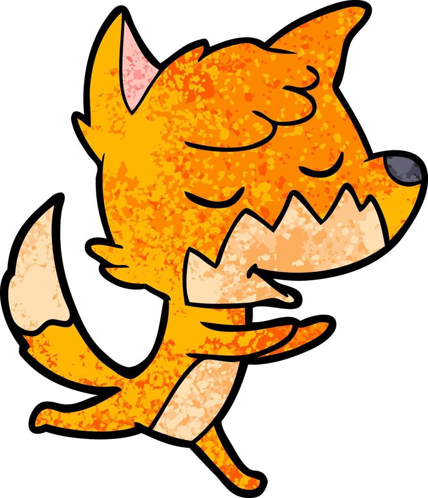 Fox character in cartoon style vector