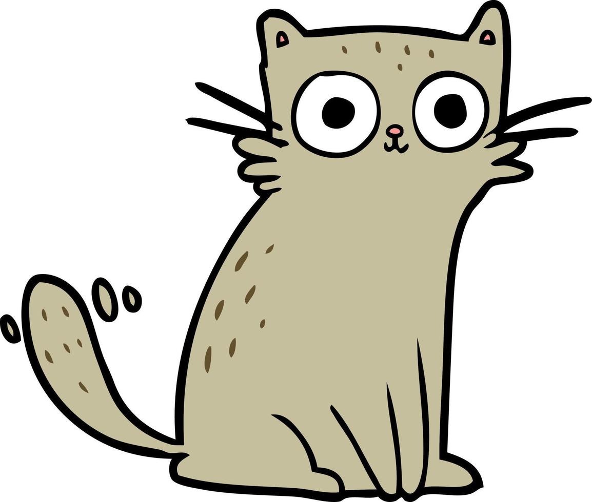 Cat character in cartoon style vector