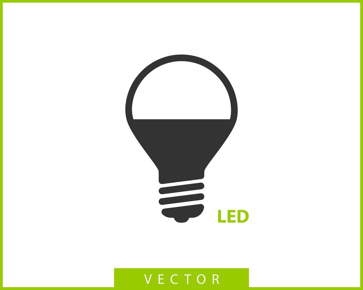 vector de icono de bombilla. concepto de logotipo de idea de bombilla. elemento de diseño web de iconos de electricidad de lámpara. silueta aislada de luces led.