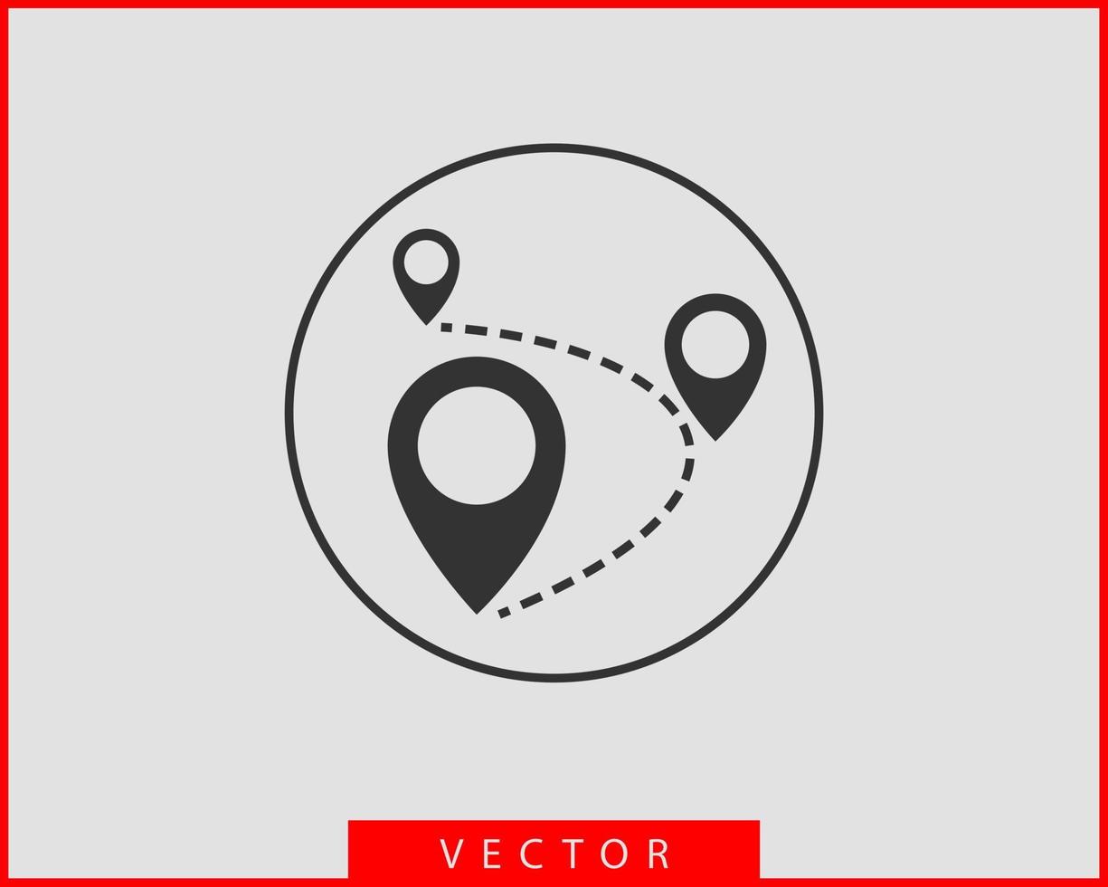 iconos del mapa. puntero marcador. icono de vector de ubicación de pin. símbolo de navegación gps.