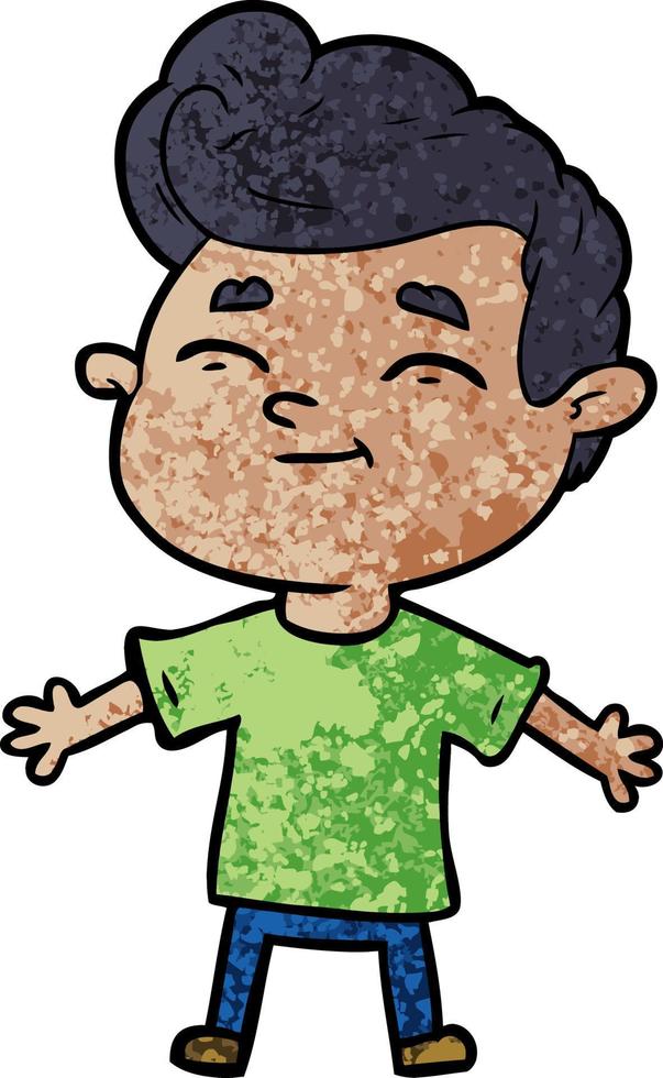 Boy character in cartoon style vector