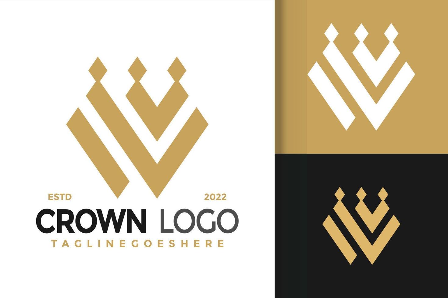 diseño del logotipo de la corona de la letra w, vector de logotipos de identidad de marca, logotipo moderno, plantilla de ilustración vectorial de diseños de logotipos