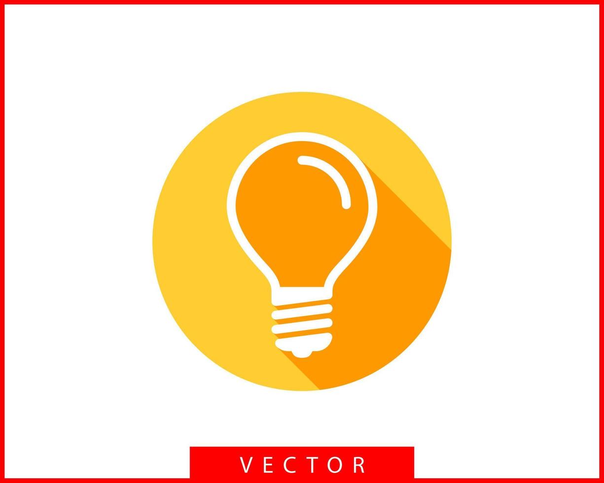 vector de icono de bombilla. concepto de logotipo de idea de bombilla. elemento de diseño web de iconos de electricidad de lámpara. silueta aislada de luces led.