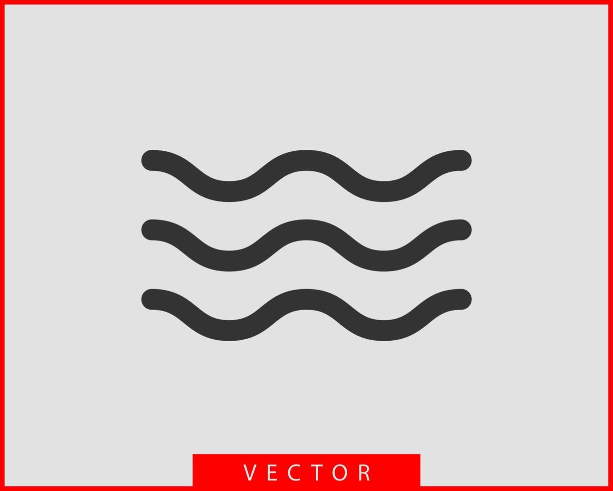 Waves vector design. Water wave icon. Wavy lines isolated.