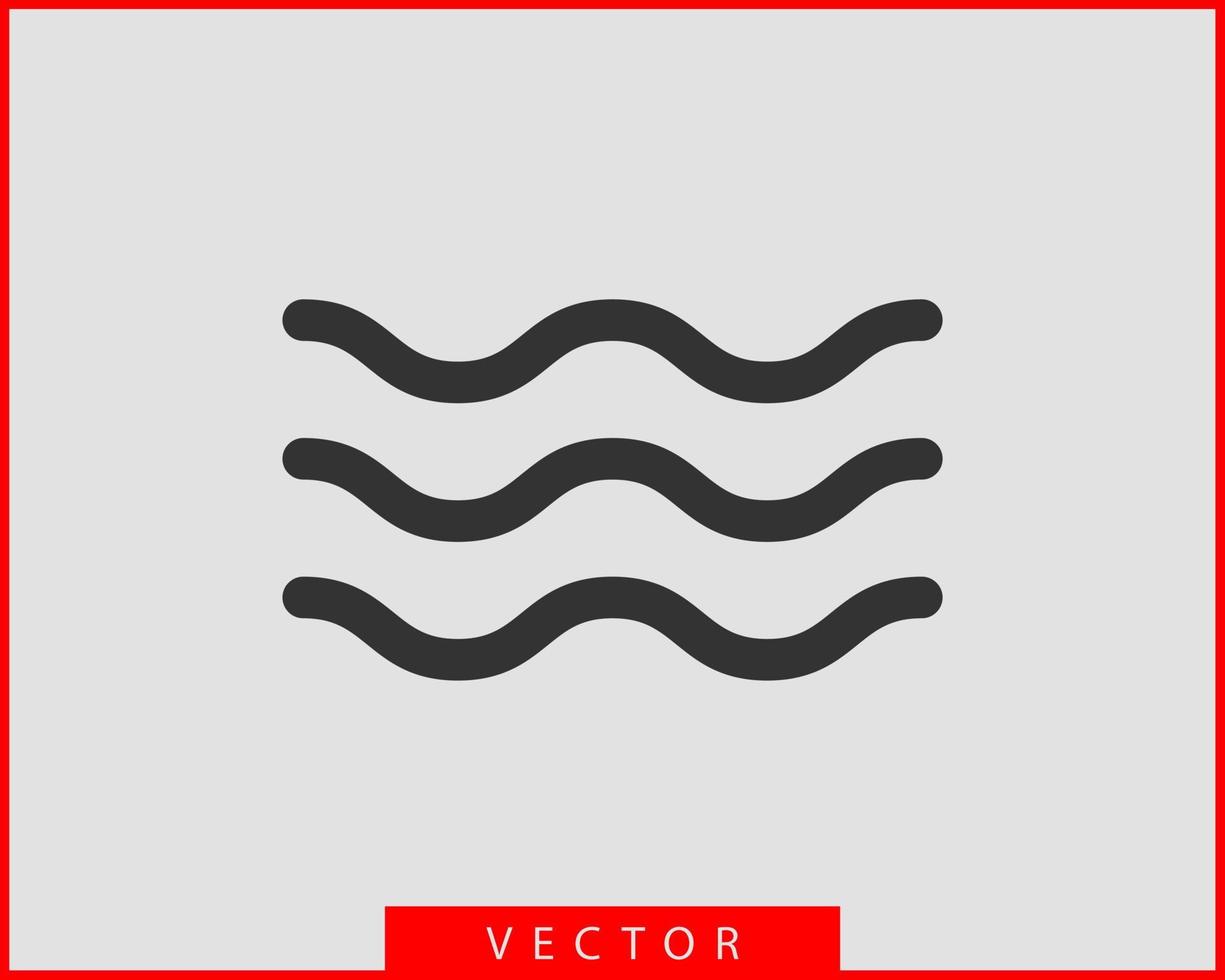 diseño de vectores de ondas. icono de onda de agua. líneas onduladas aisladas.