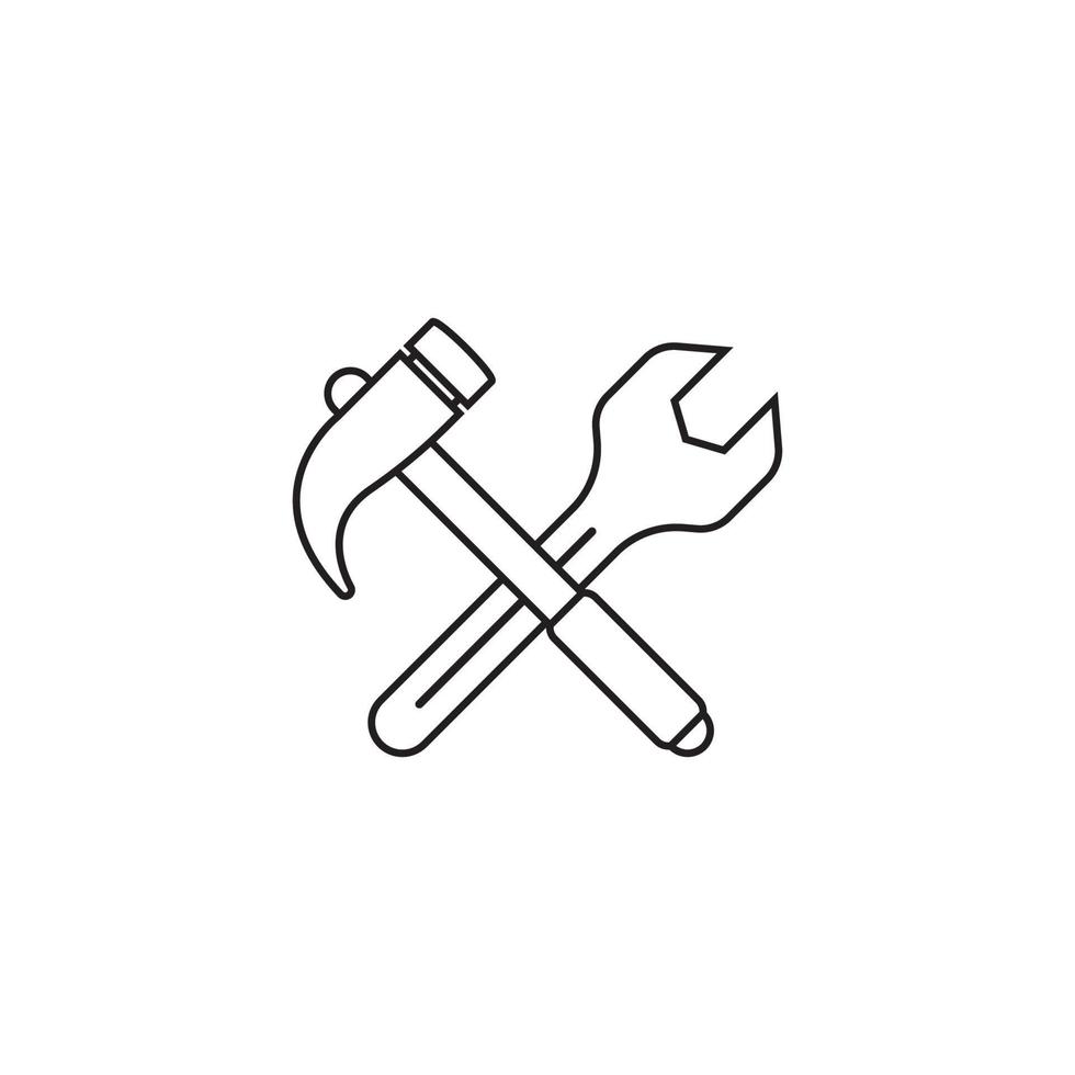 hammer and wrench icon 12881013 Vector Art at Vecteezy