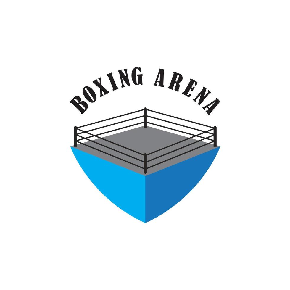 logotipo de la arena de boxeo vector